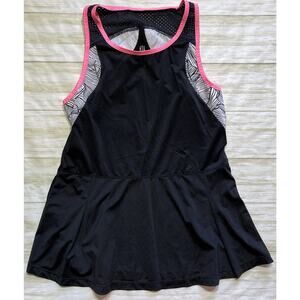 Tail Women's Pink/Black & White Sleeveless Athletic Tank Top Size S
